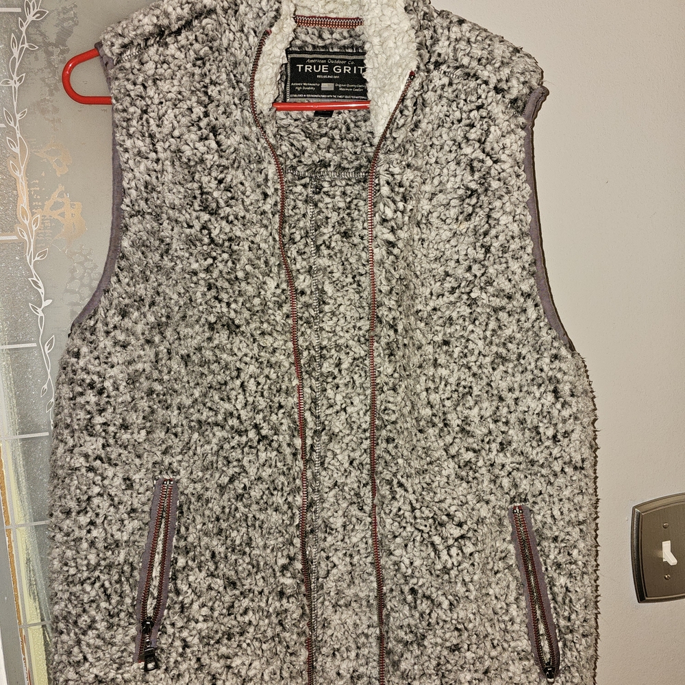 True Grit Charcoal Sherpa Vest